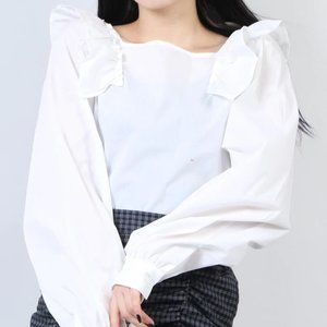 W♥C / Wego Japan white ruffle blouse